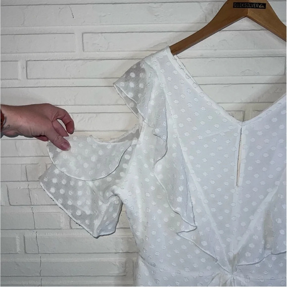 Walter Baker Off White Vickie Polka Dot Cold Shoulder Dress, Women’s Size 8 - Picture 5 of 10